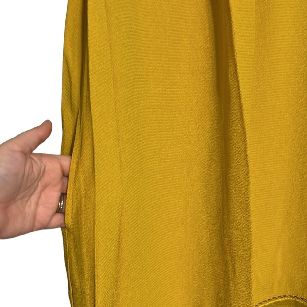 Maeve Mini Dress Women's XS Yellow Gold Pleated Verdet Swing Anthropologie - Picture 5 of 10